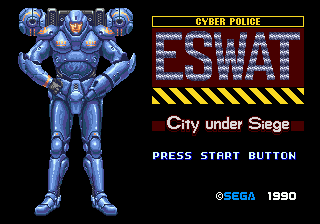 ESWAT - City Under Siege (USA) Title Screen